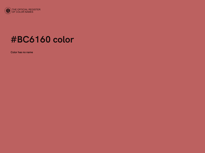 #BC6160 color image