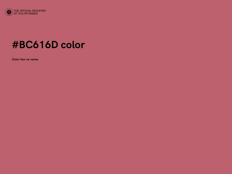 #BC616D color image