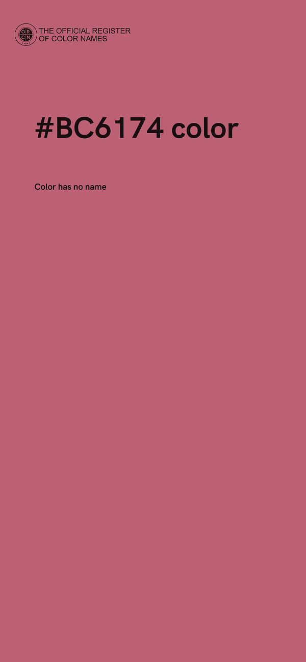 #BC6174 color image
