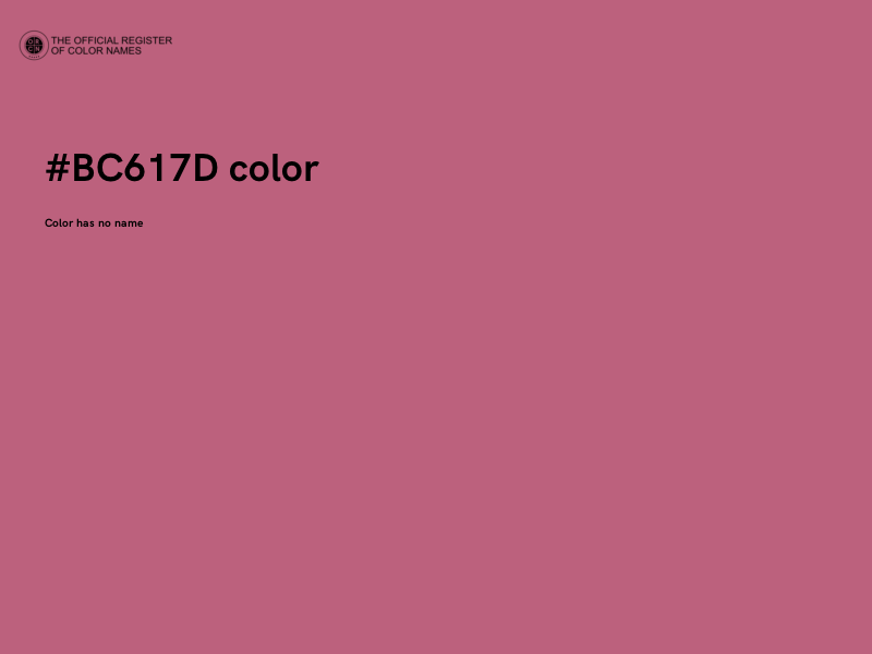 #BC617D color image