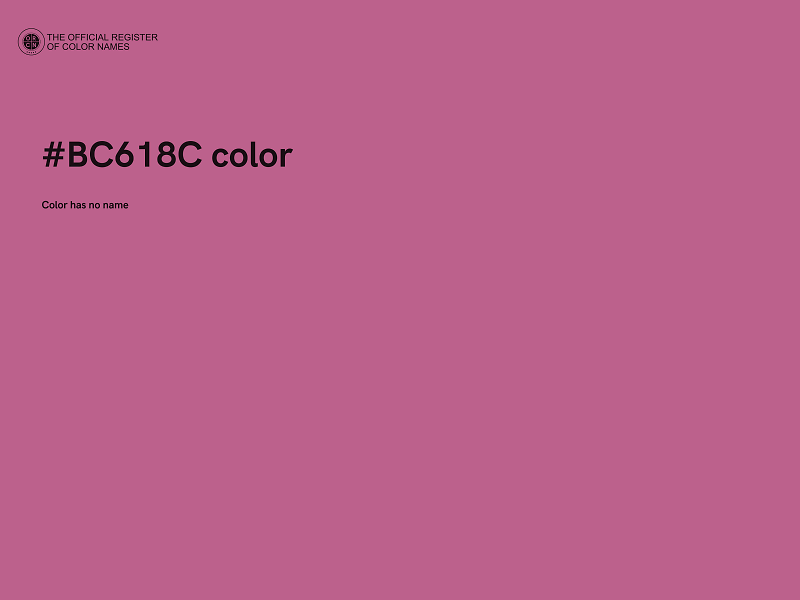 #BC618C color image