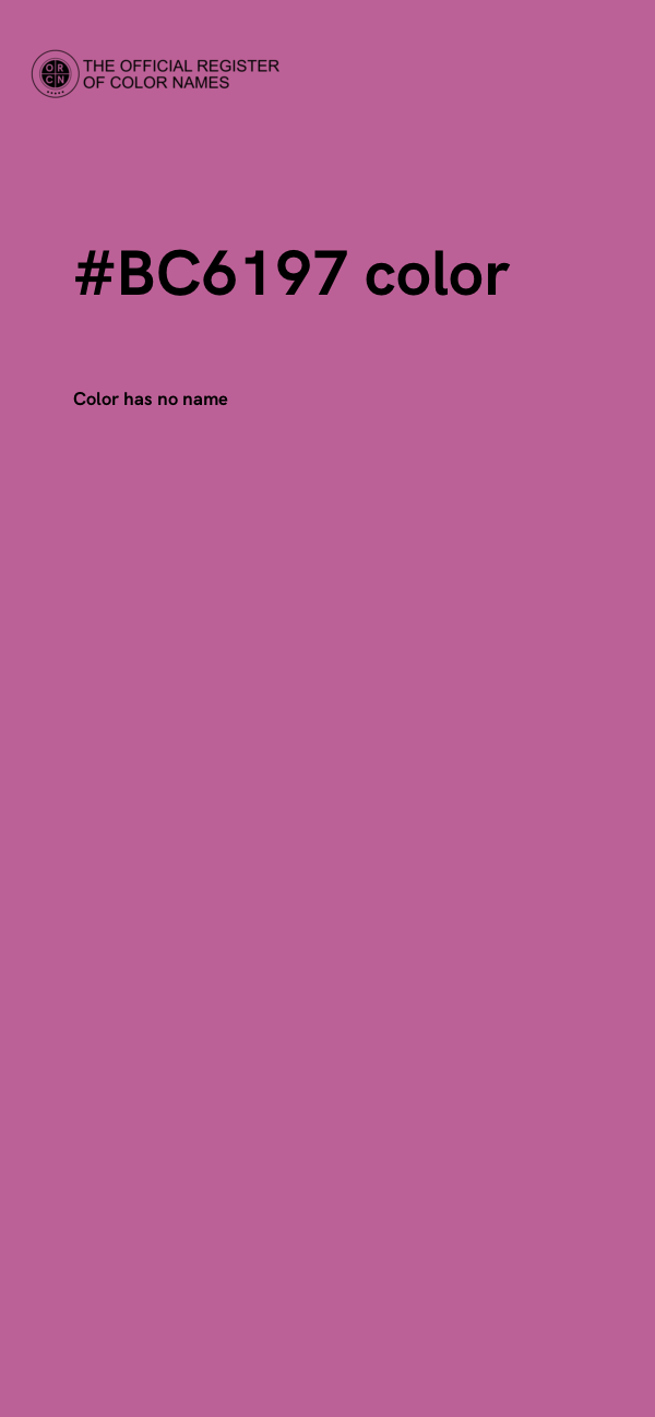 #BC6197 color image