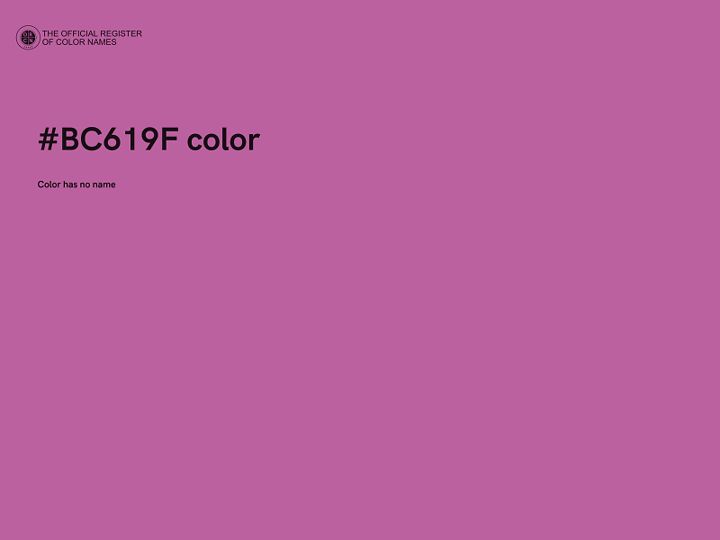 #BC619F color image