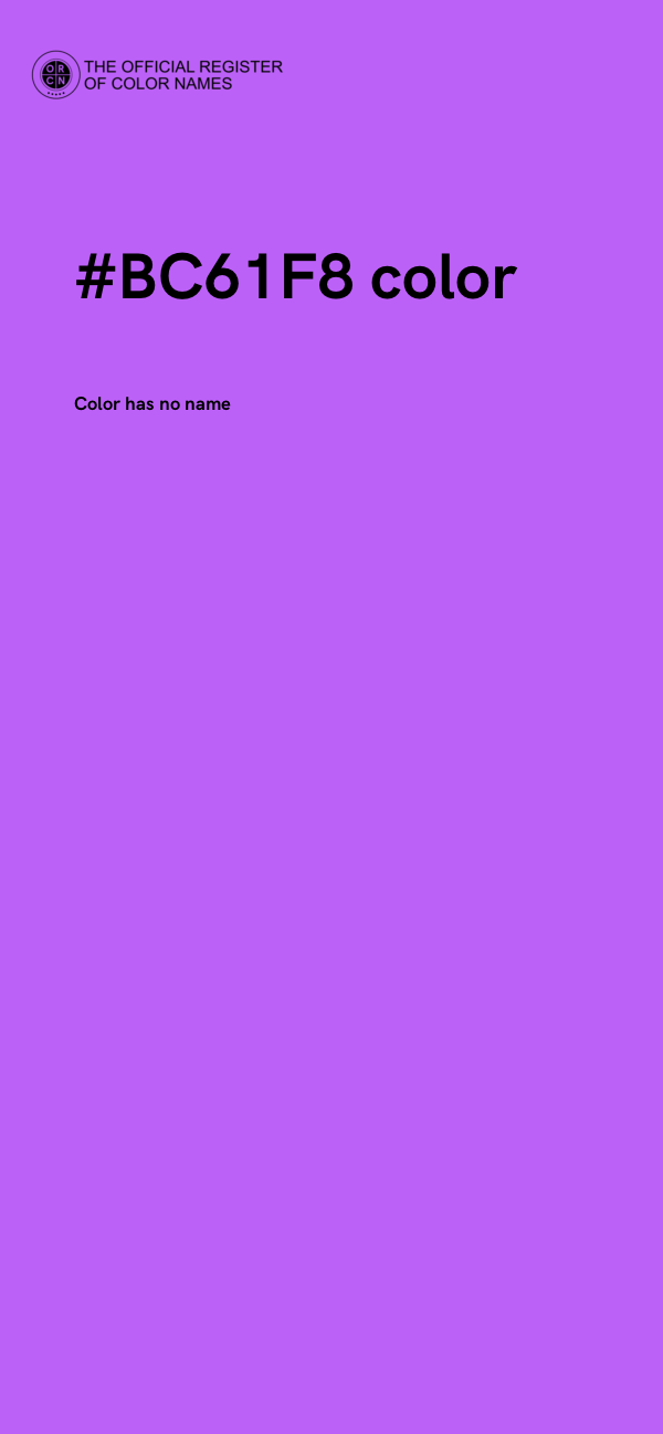 #BC61F8 color image