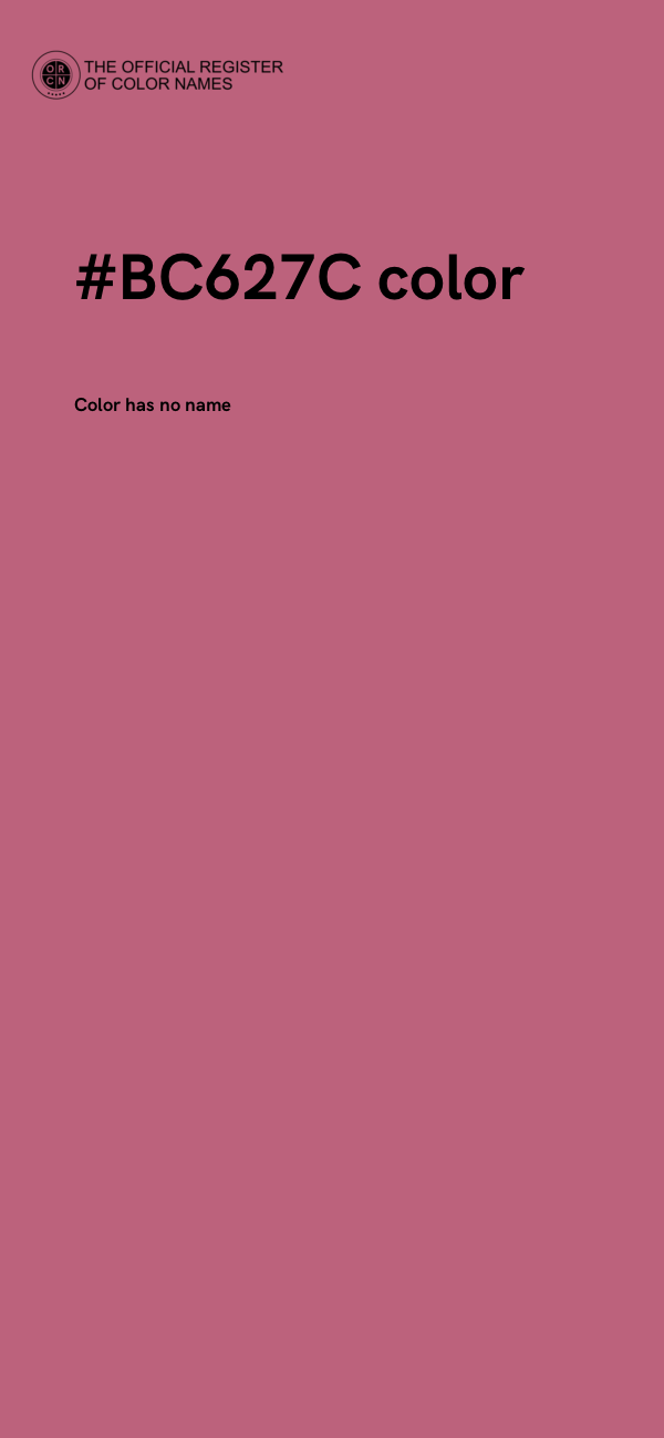 #BC627C color image