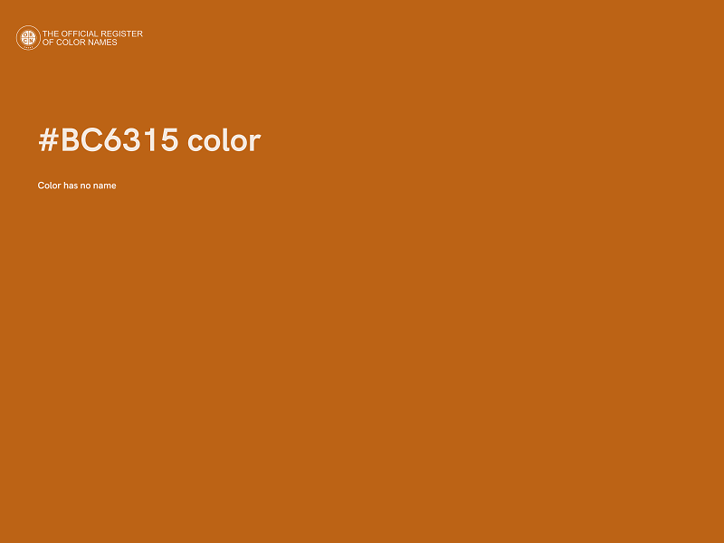 #BC6315 color image