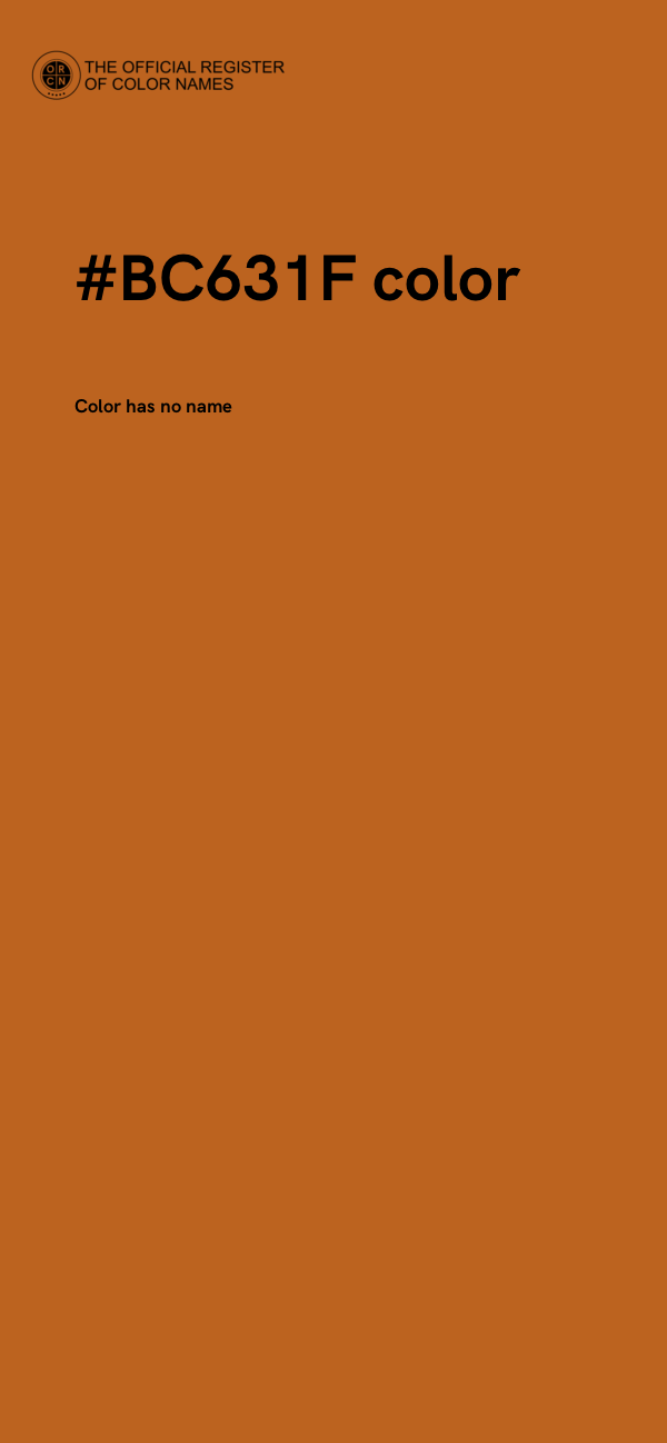 #BC631F color image