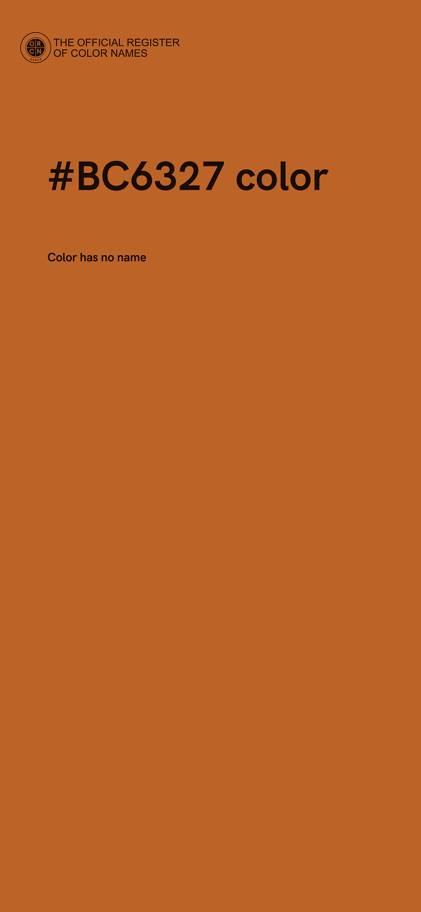 #BC6327 color image