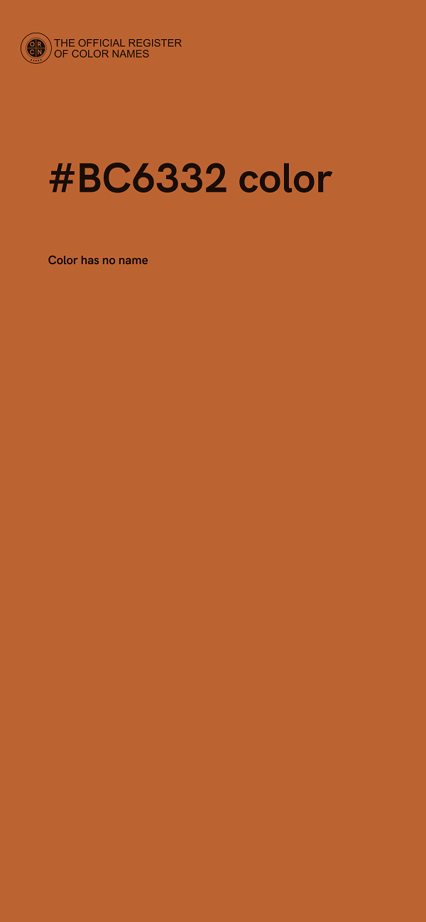 #BC6332 color image