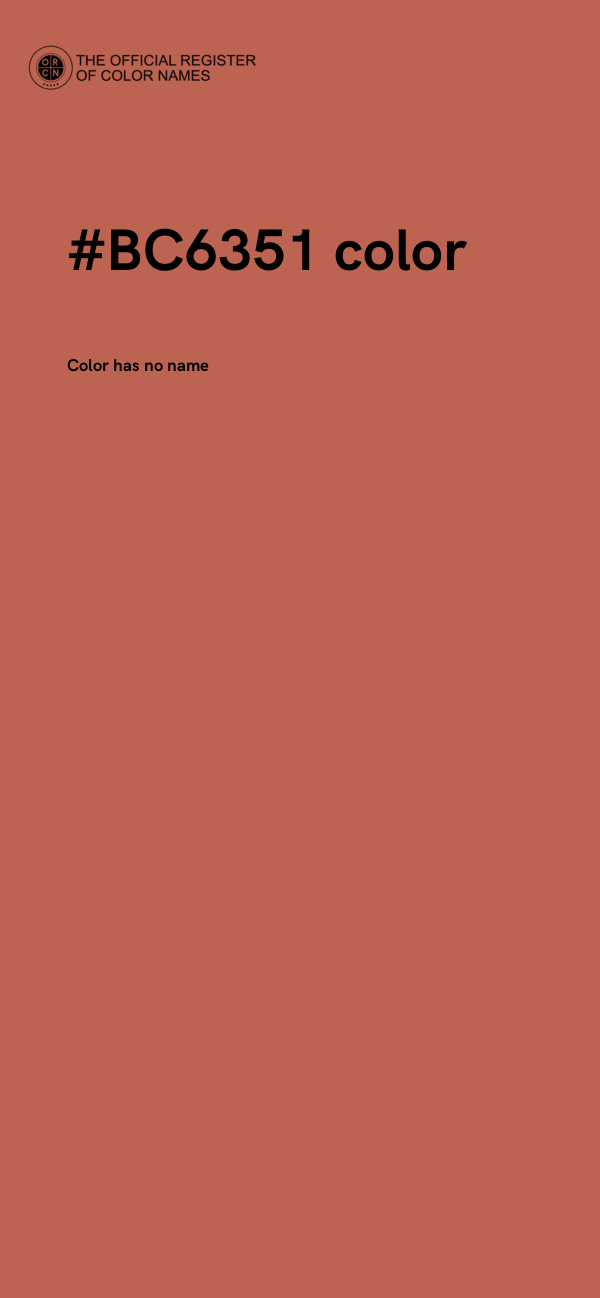#BC6351 color image