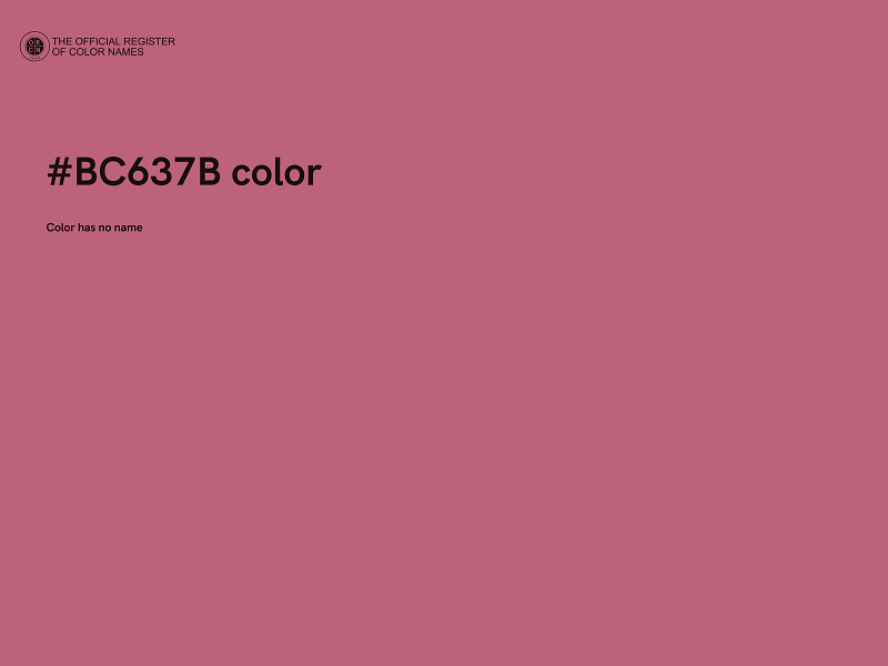 #BC637B color image