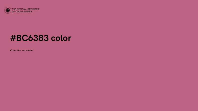 #BC6383 color image