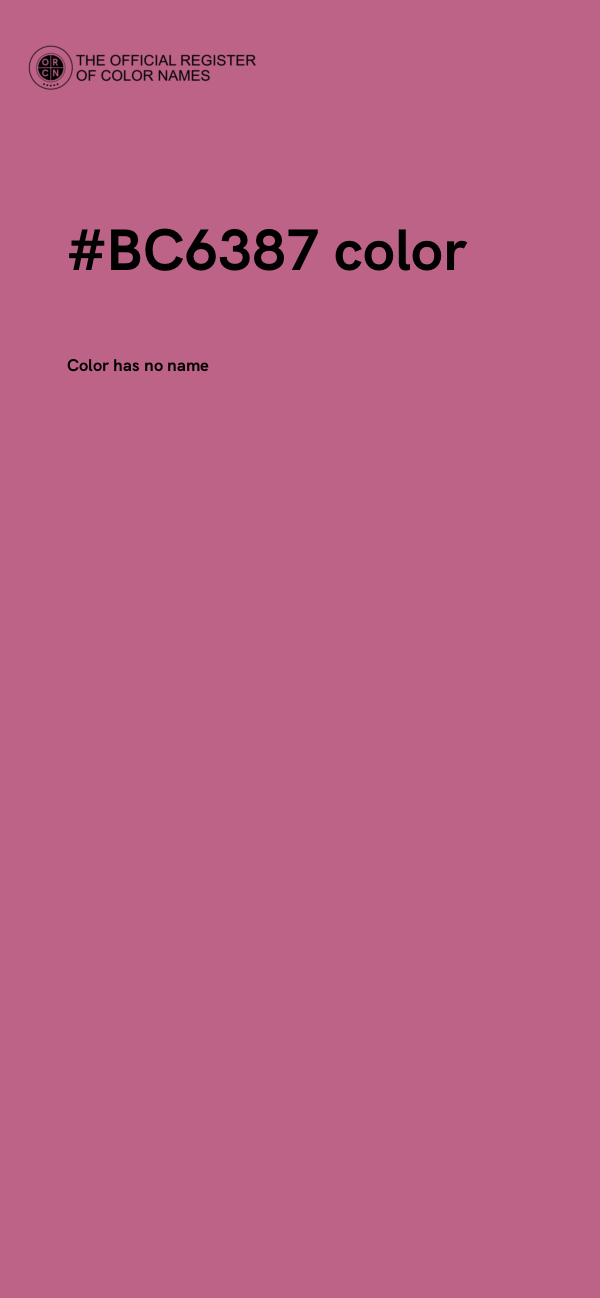 #BC6387 color image