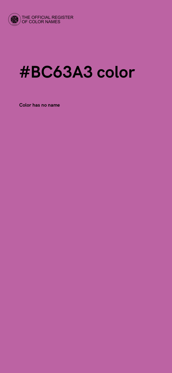 #BC63A3 color image