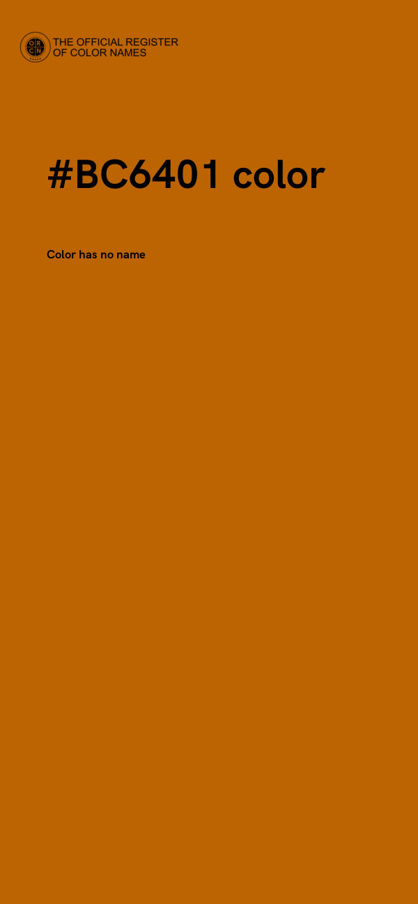 #BC6401 color image