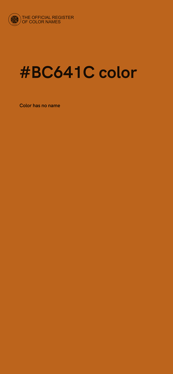 #BC641C color image