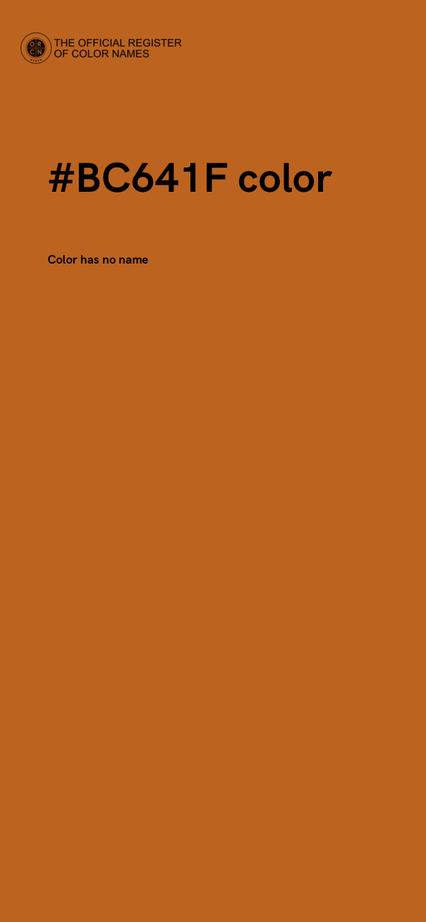 #BC641F color image
