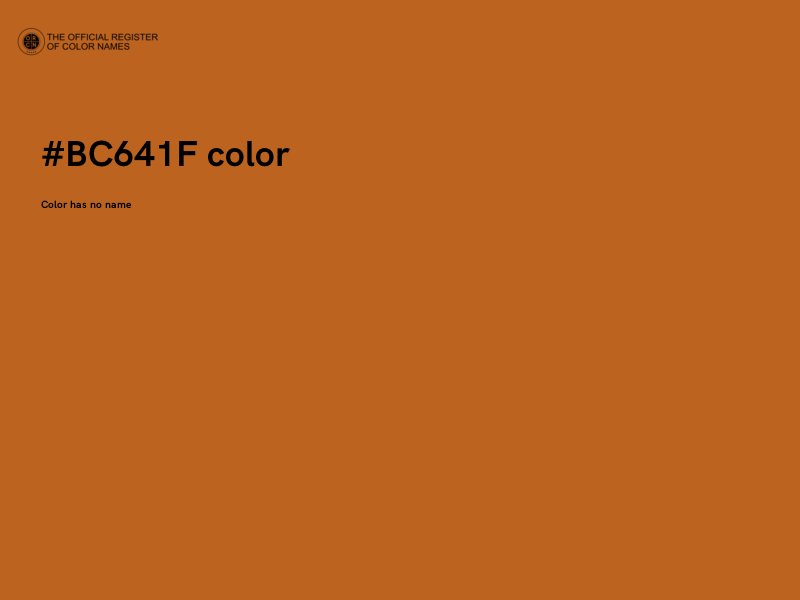 #BC641F color image