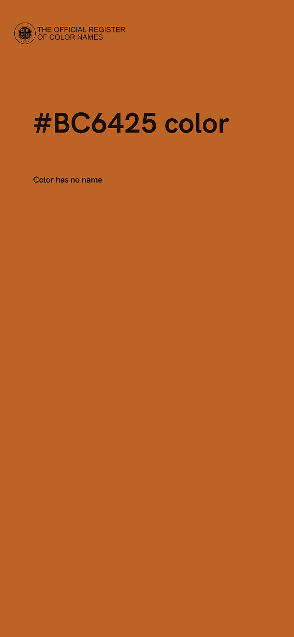 #BC6425 color image