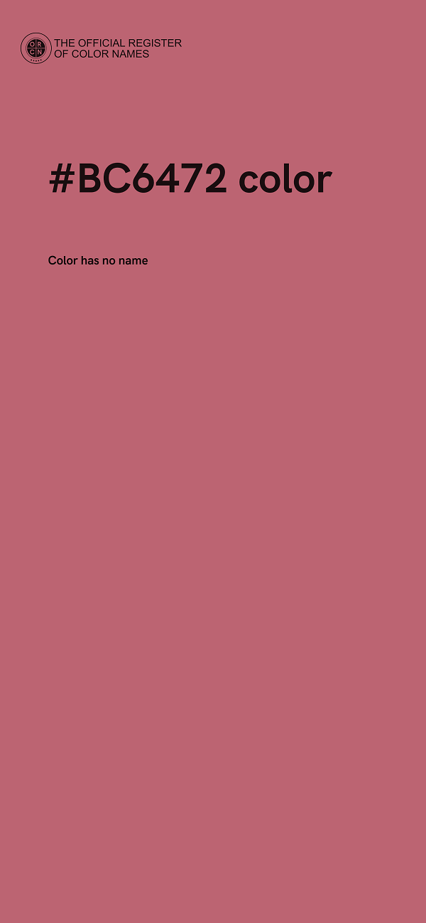 #BC6472 color image