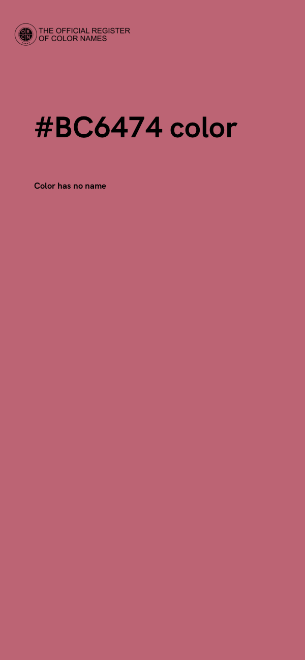 #BC6474 color image