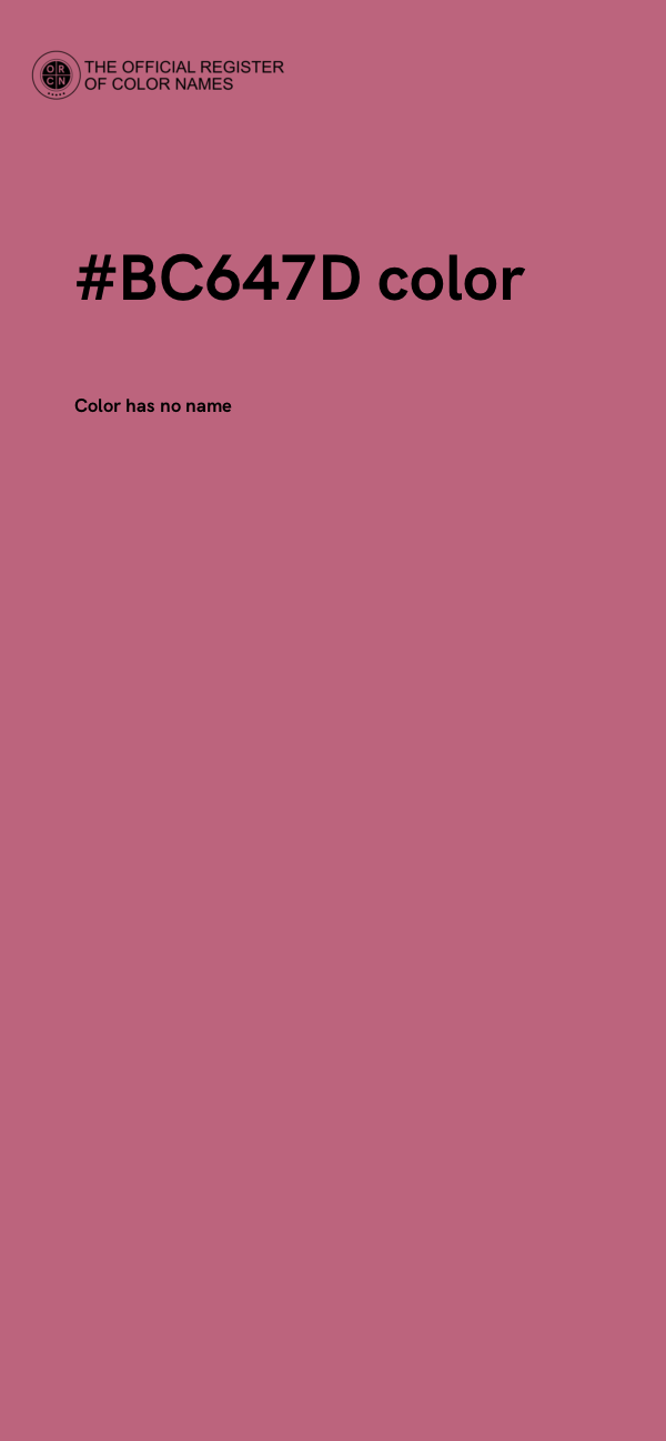 #BC647D color image