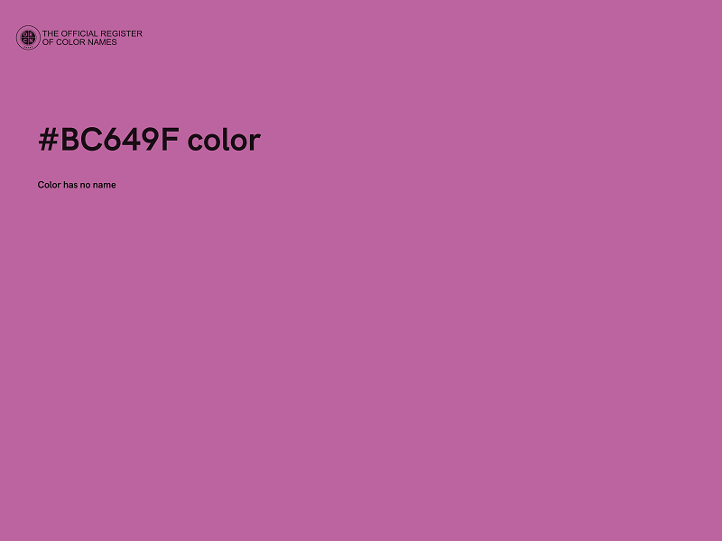 #BC649F color image