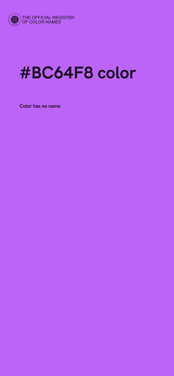 #BC64F8 color image