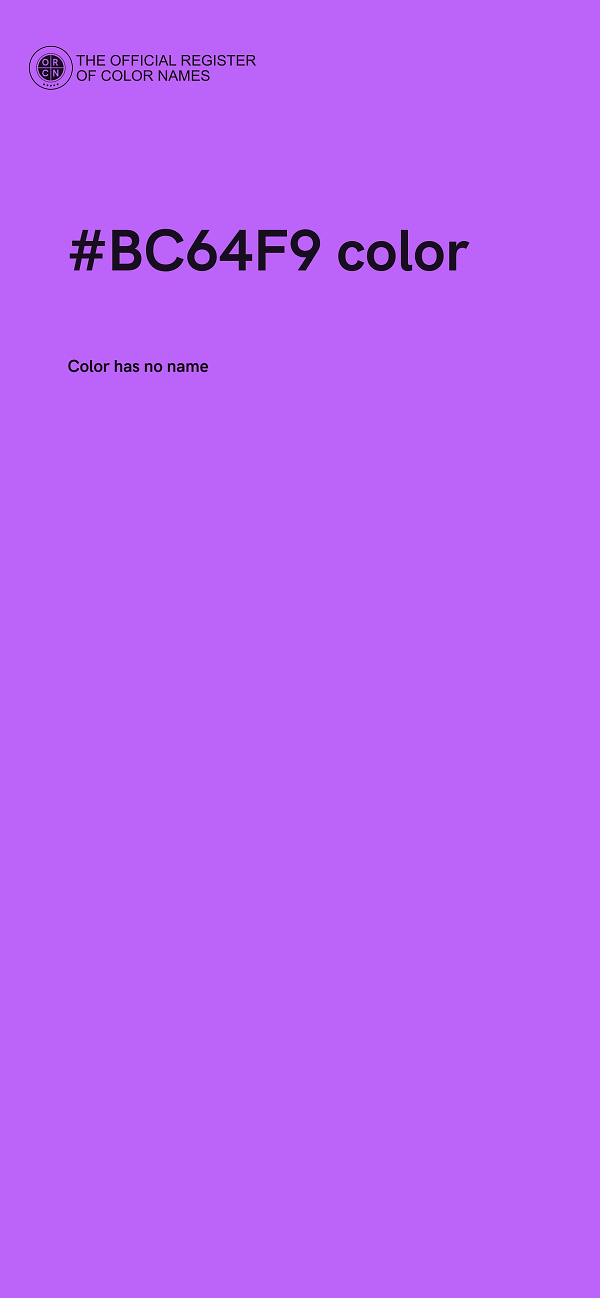 #BC64F9 color image
