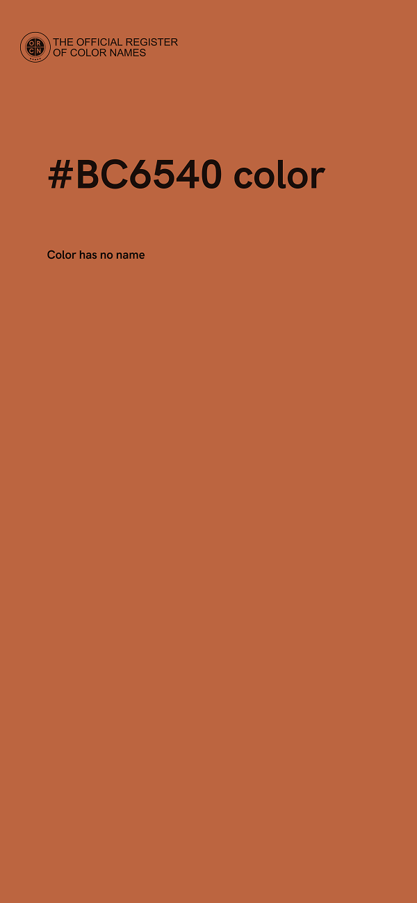 #BC6540 color image