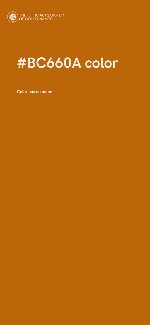 #BC660A color image