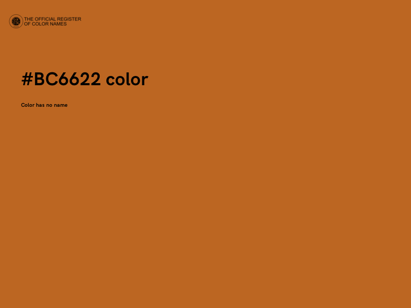 #BC6622 color image