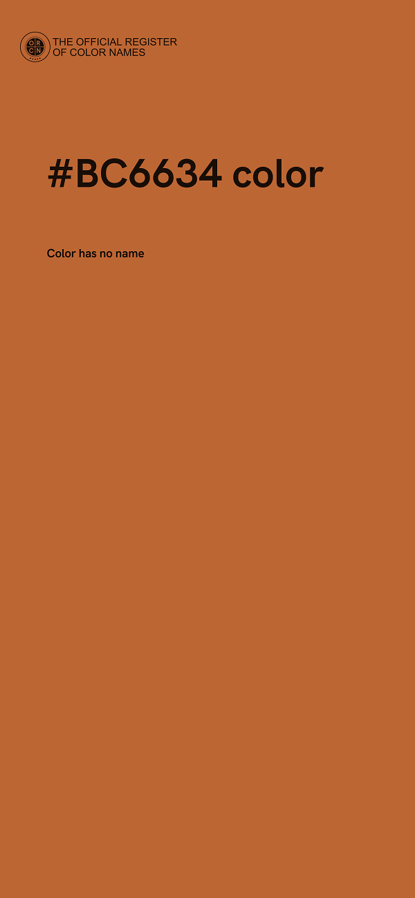 #BC6634 color image
