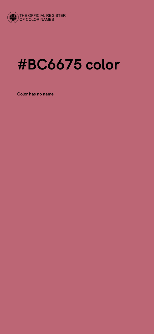 #BC6675 color image