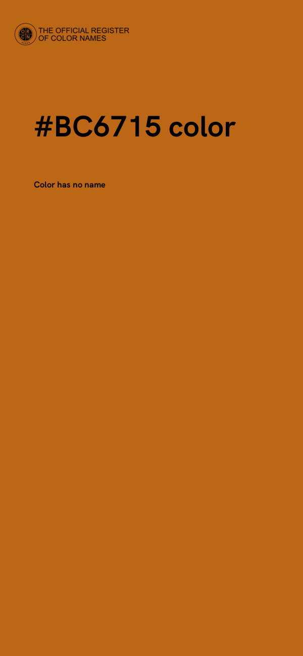 #BC6715 color image
