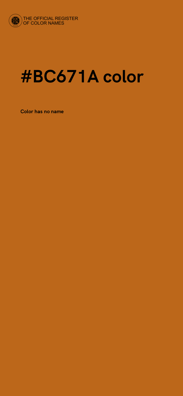 #BC671A color image