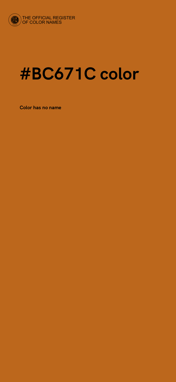 #BC671C color image