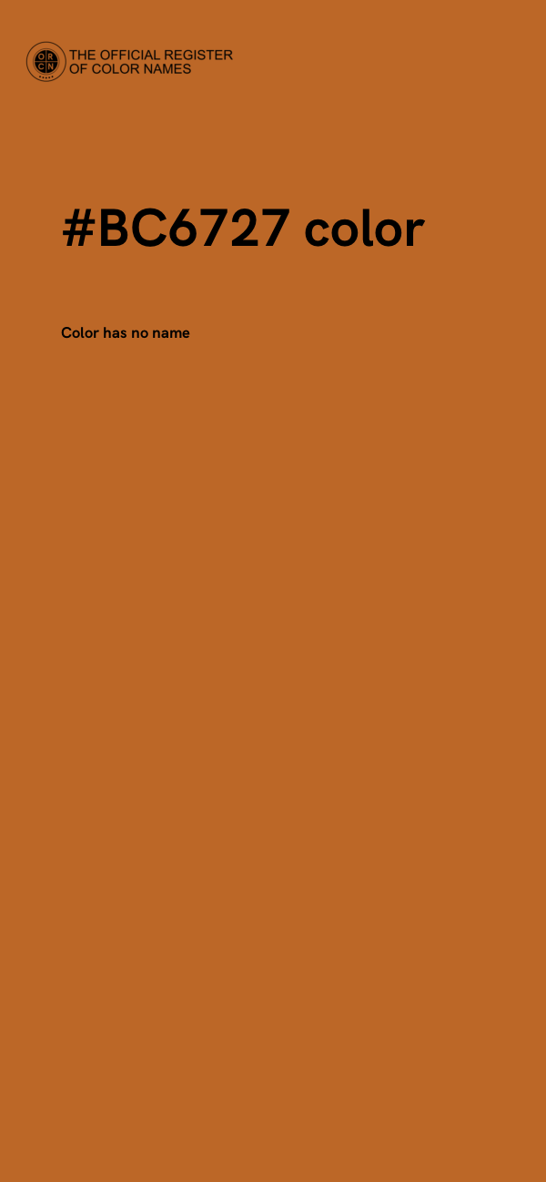 #BC6727 color image