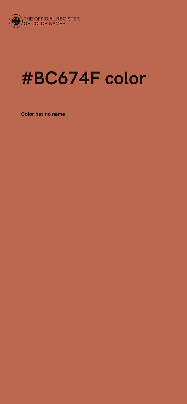#BC674F color image