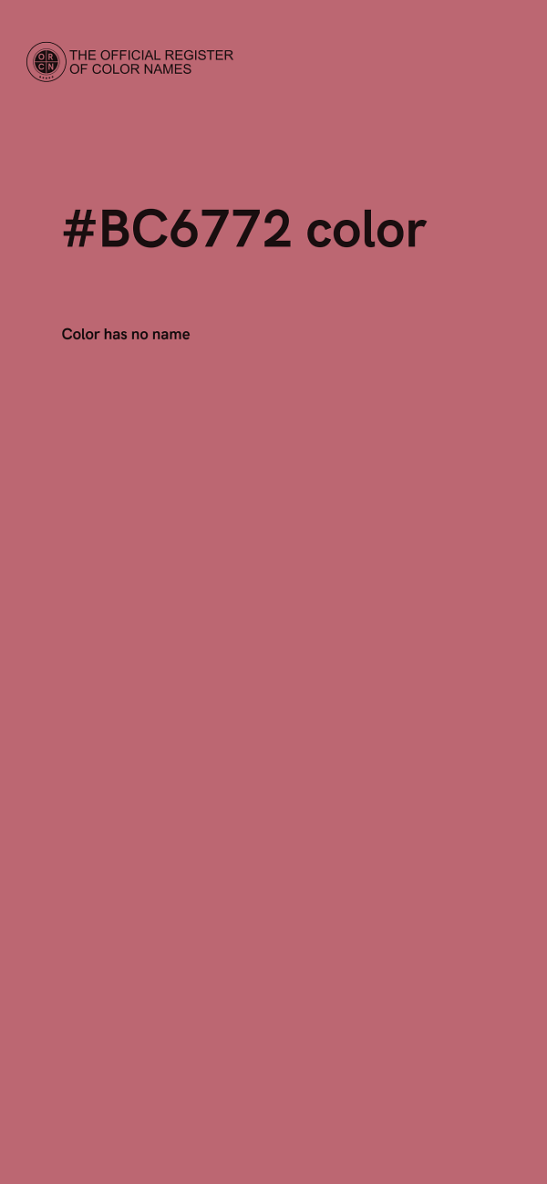 #BC6772 color image