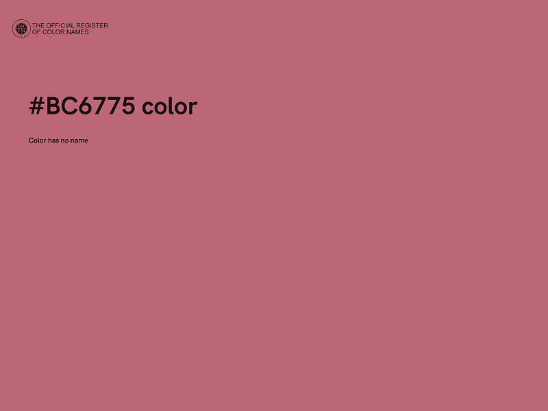 #BC6775 color image