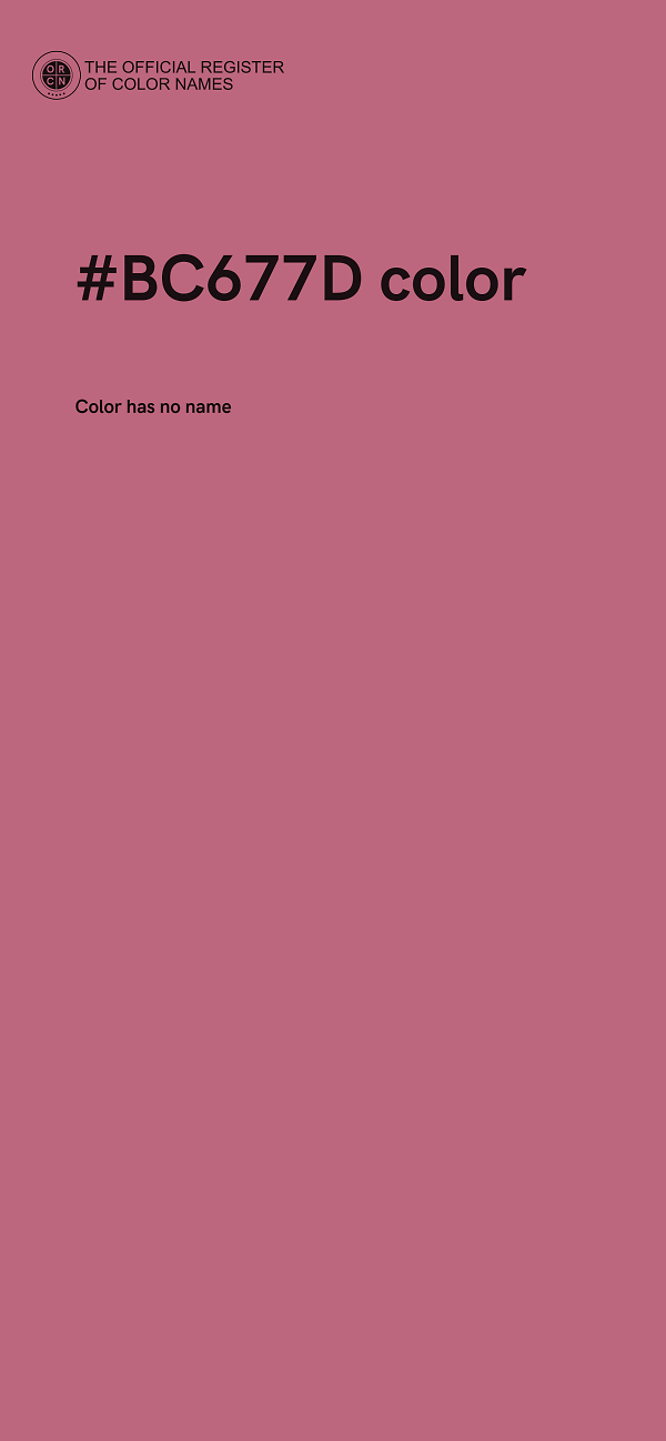 #BC677D color image