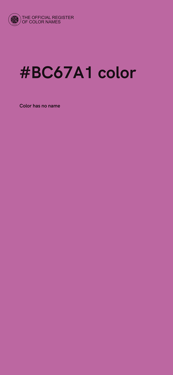 #BC67A1 color image