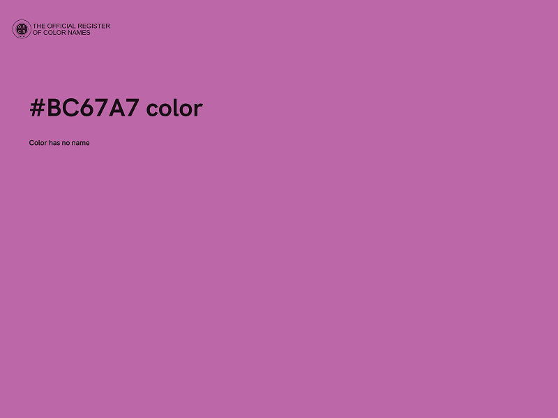 #BC67A7 color image