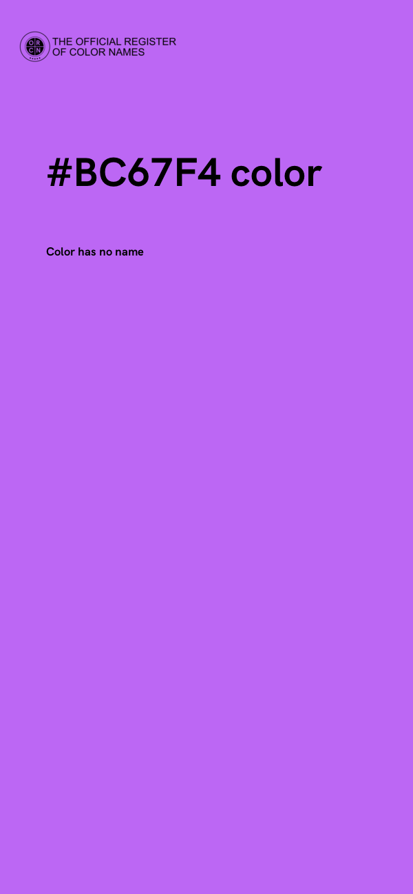 #BC67F4 color image