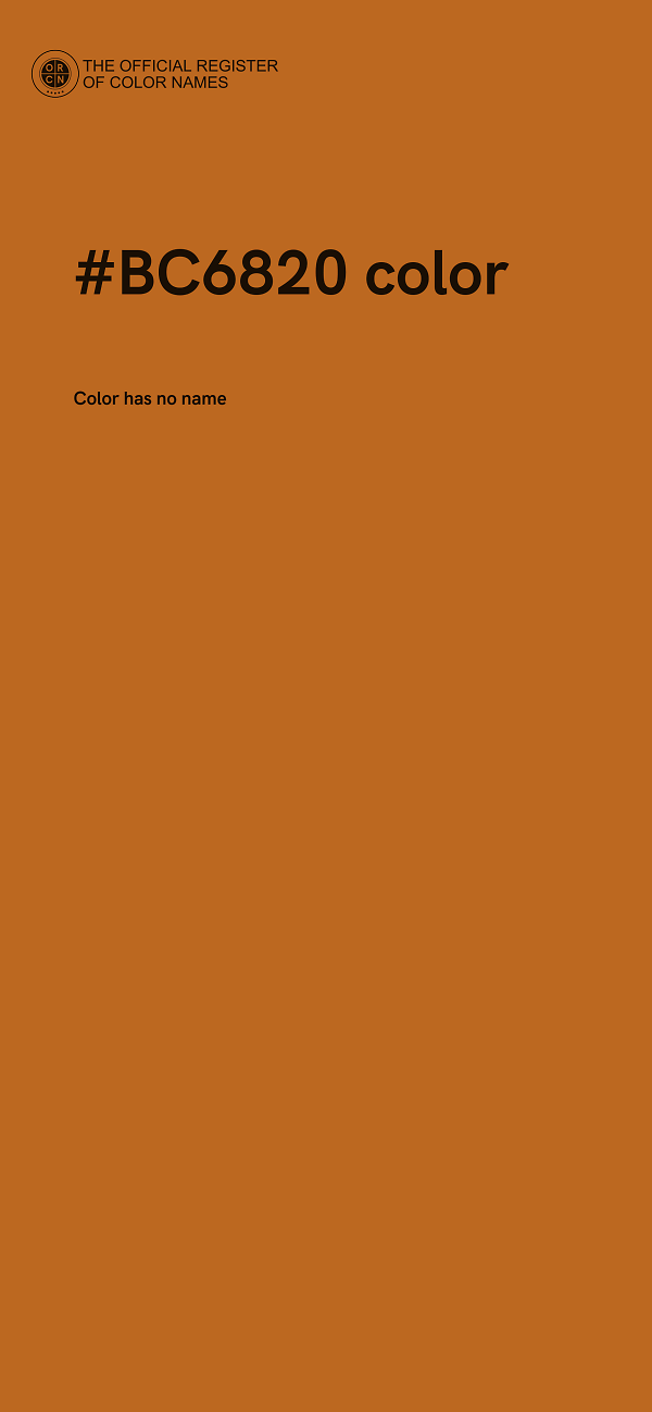 #BC6820 color image