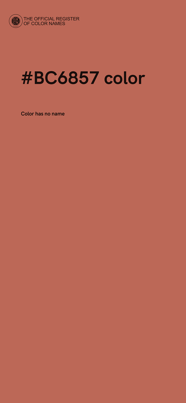#BC6857 color image