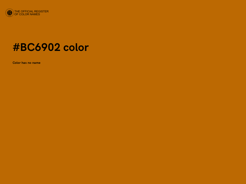 #BC6902 color image