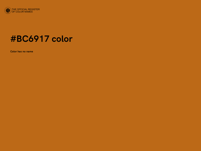 #BC6917 color image