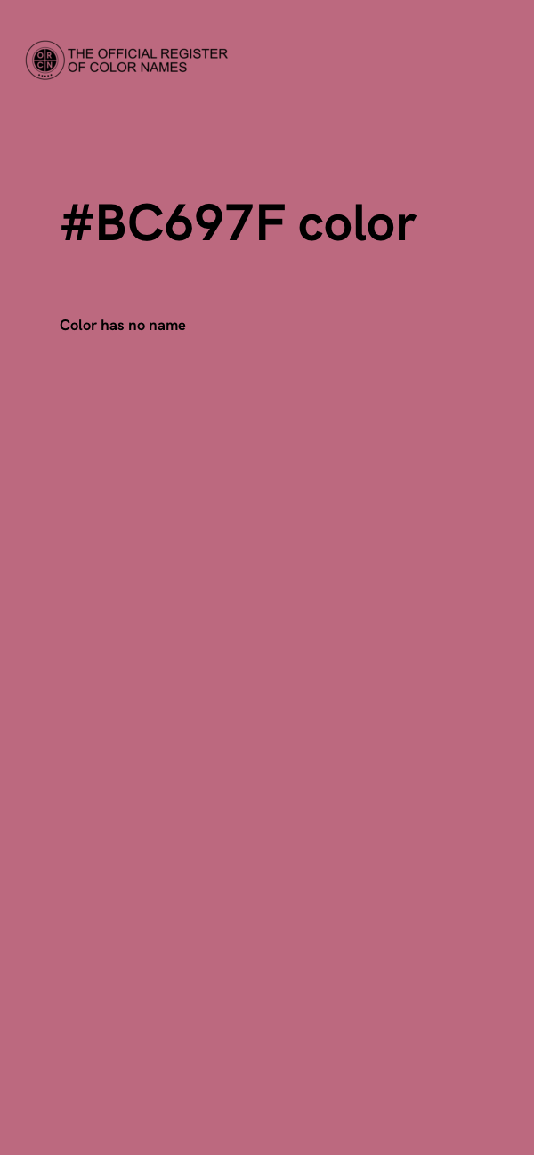 #BC697F color image
